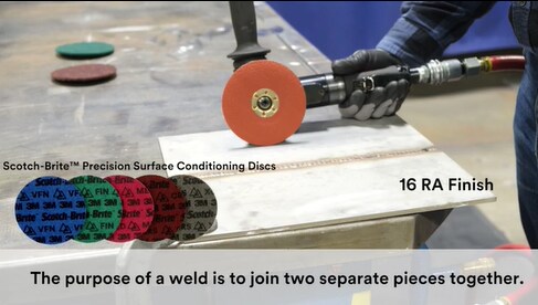 Multi-Step Sequencing on Stainless Steel with Scotch-Brite™ Precision Surface Conditioning Discs

