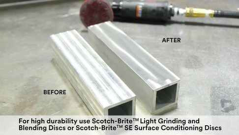 Clean and Remove Spot Weld Discoloration with Scotch-Brite™ Precision Surface Conditioning Discs
